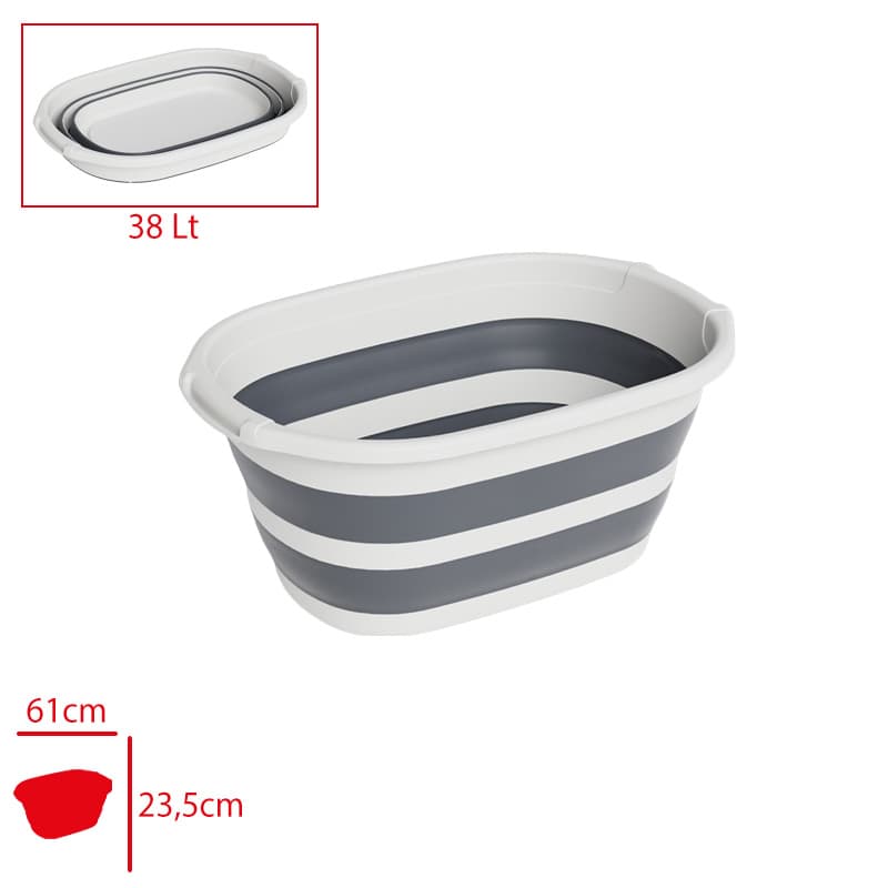 Akordiyon Katlanır Çamaşır Sepeti 38 Litre - Görsel 1