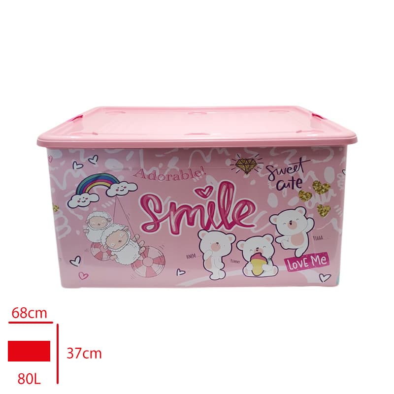 Pembe Oyuncak Kutusu Organizer Düzenleyici 80 Litre - Görsel 2
