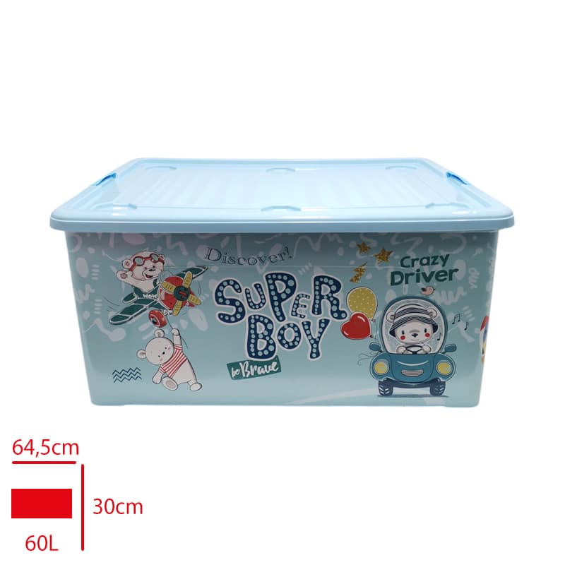 Mavi Oyuncak Kutusu Organizer Düzenleyici 60 Litre - Görsel 2