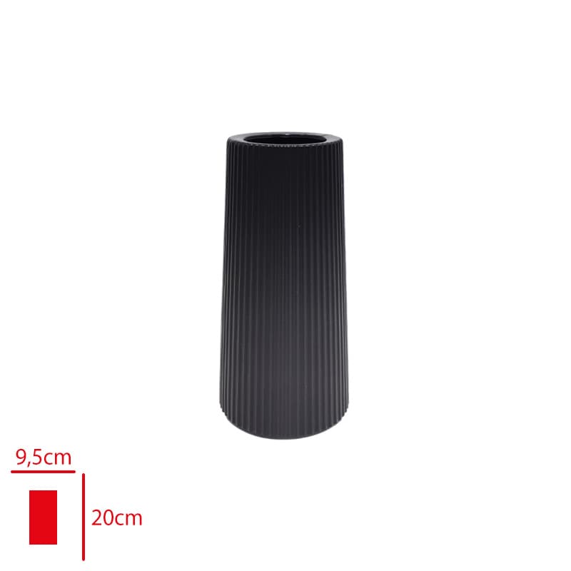 2li Siyah Kırılmaz Uzun Vazo - Görsel 2