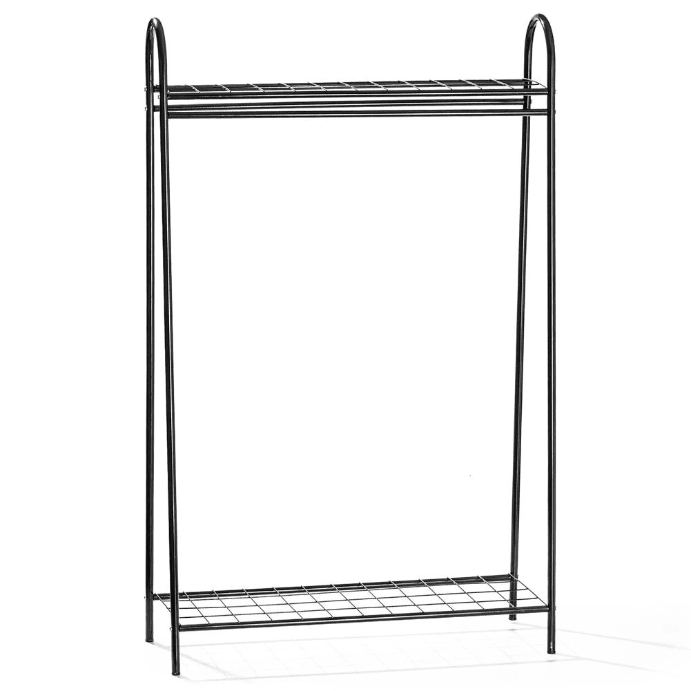 Çift Raflı Ayakkabılıklı Elbise Kıyafet Askısı Ayaklı Askılık - Görsel 5