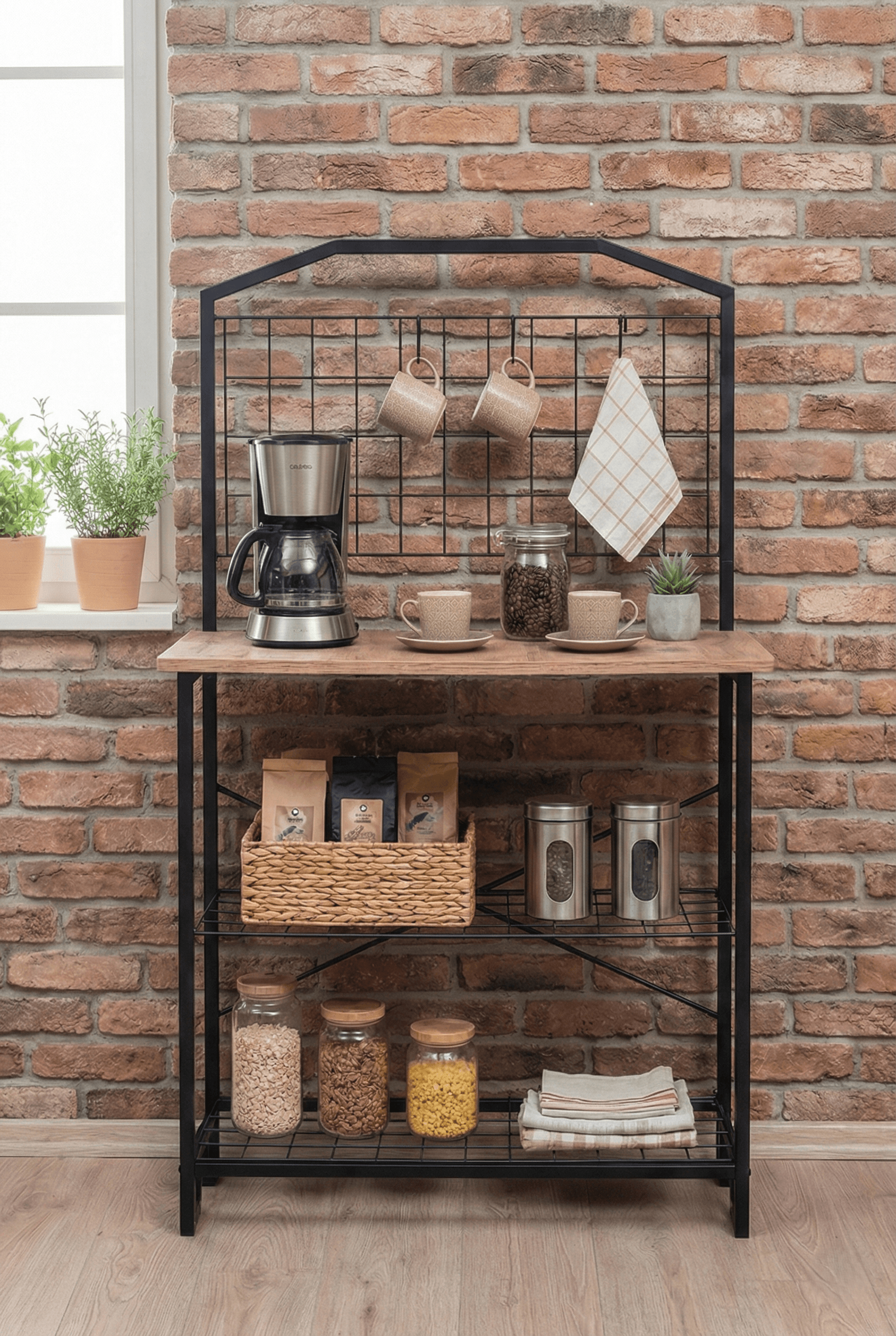 Kahve Köşesi Mutfak Bangosu Çok Amaçlı Raf - Görsel 1