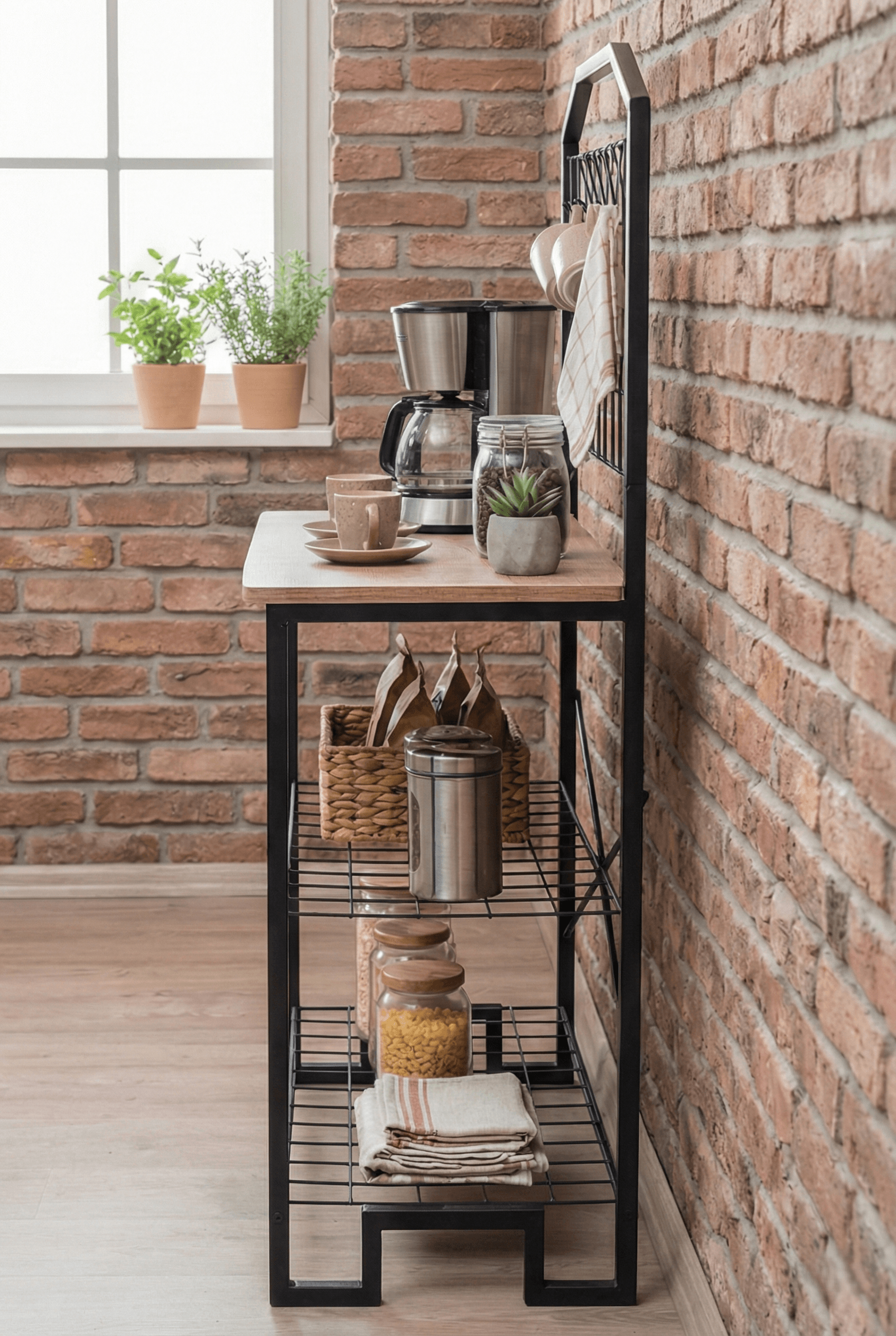 Kahve Köşesi Mutfak Bangosu Çok Amaçlı Raf - Görsel 5