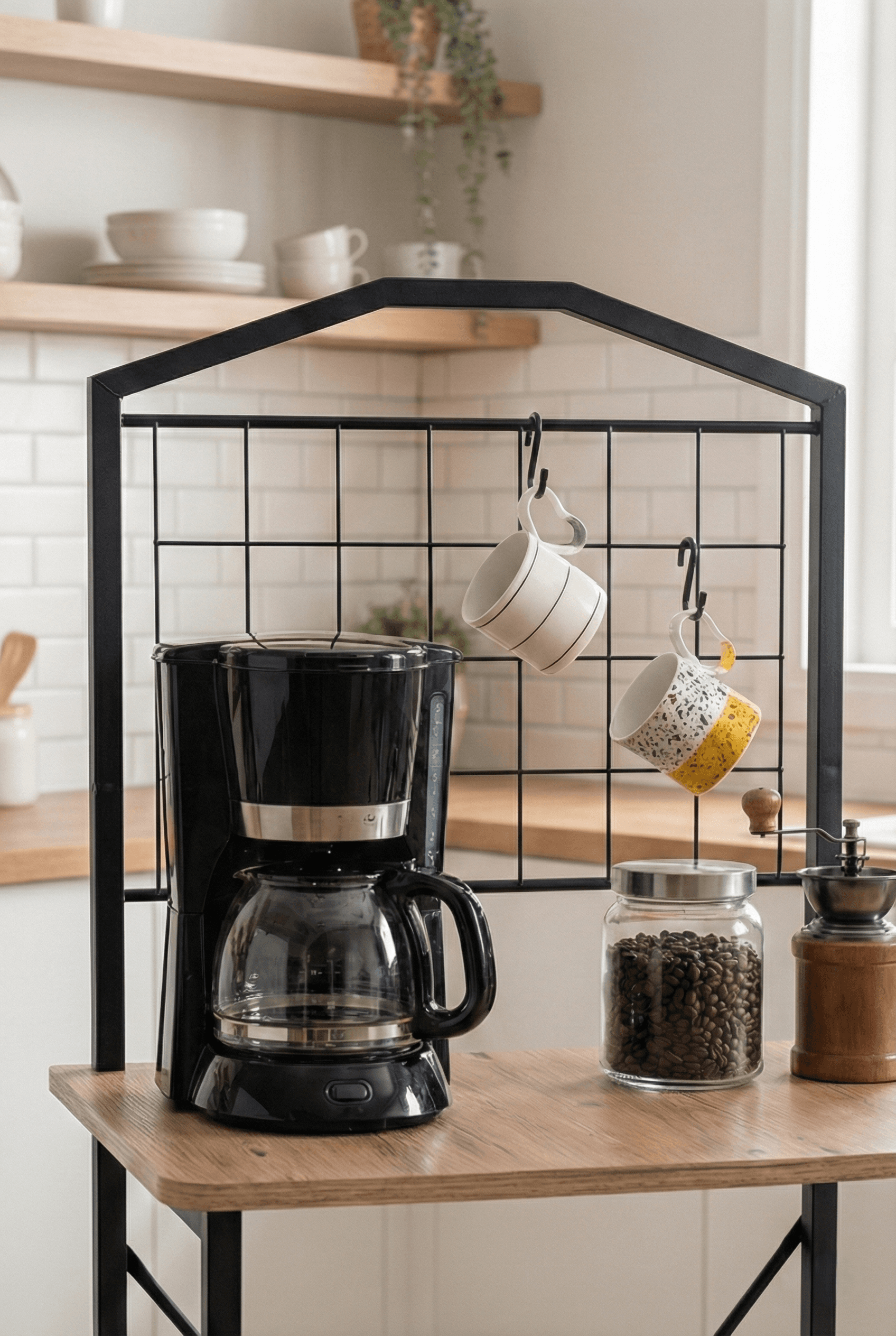 Kahve Köşesi Dar Mutfak Bangosu Çok Amaçlı Raf - Görsel 6