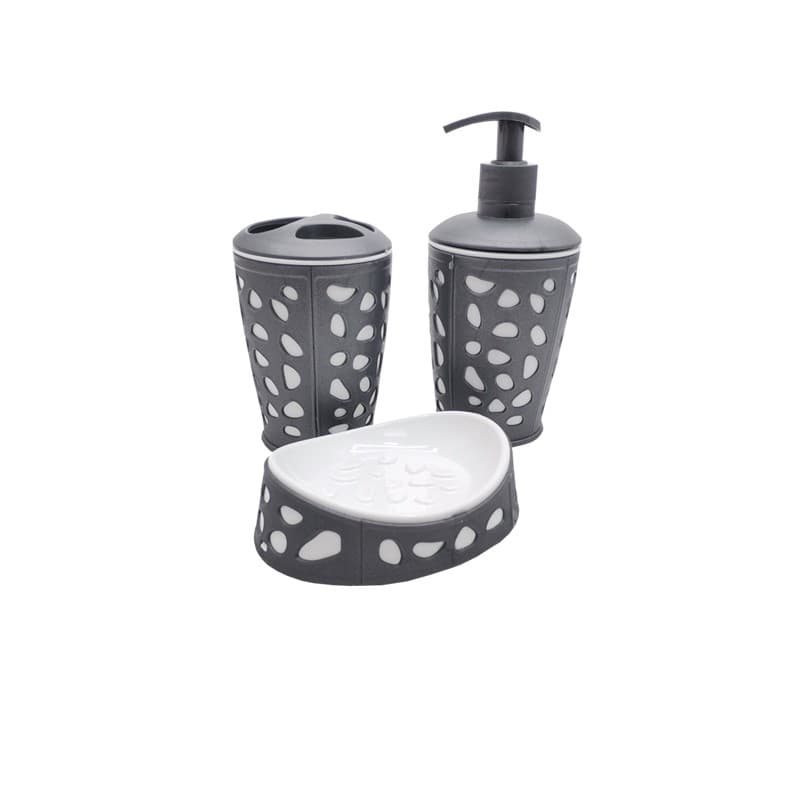 Emay 3lü Banyo Seti Sabunluk Diş Fırçalık - Görsel 1