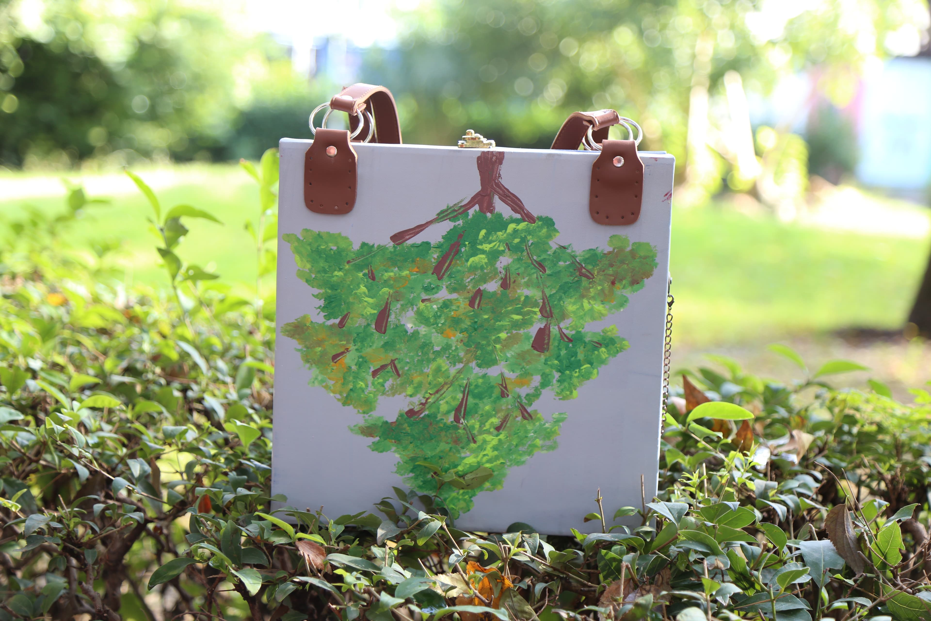 Postegizm El Yapımı Tual Tablo Çanta - Görsel 2