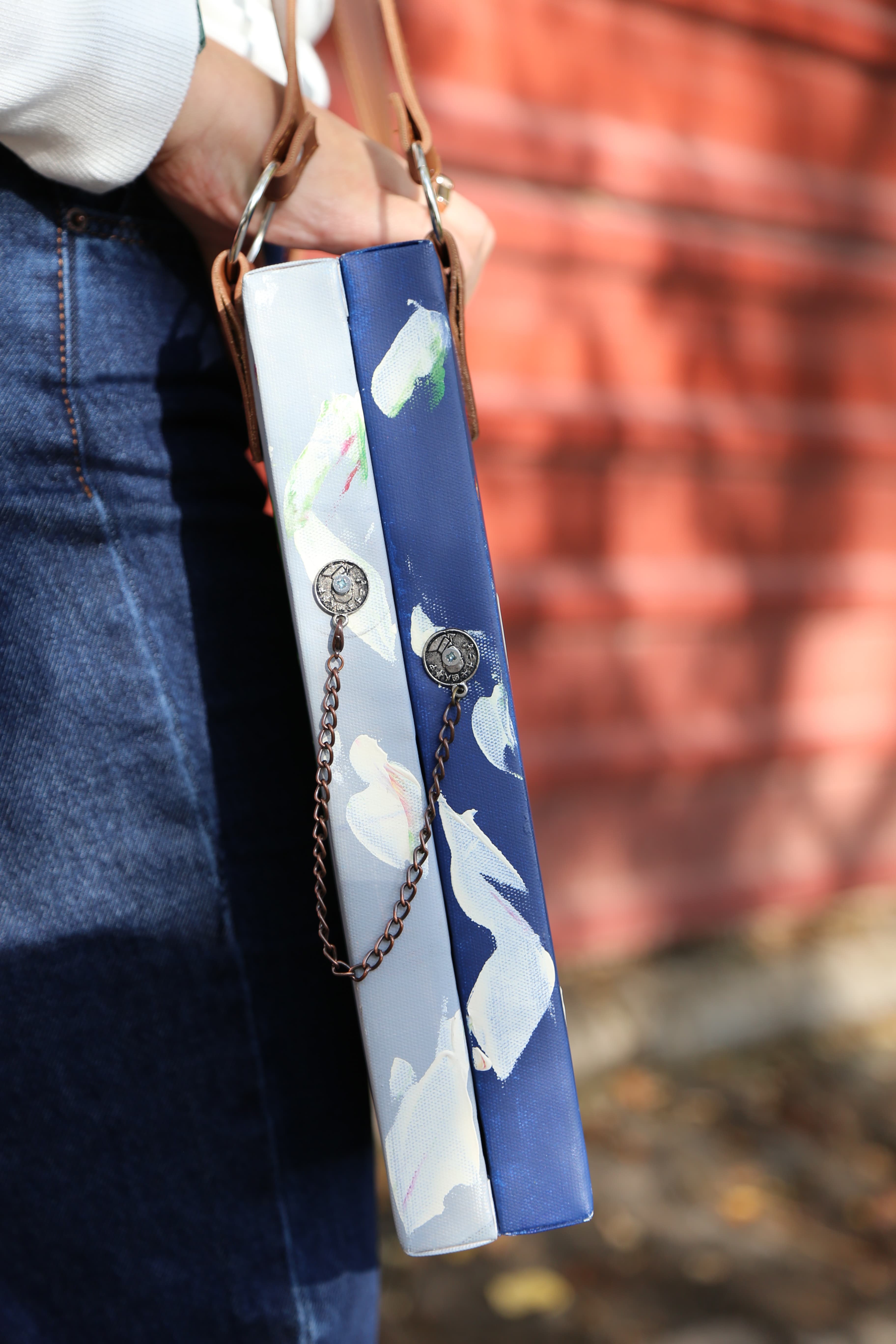 Postegizm El Yapımı Tual Tablo Çanta - Görsel 3