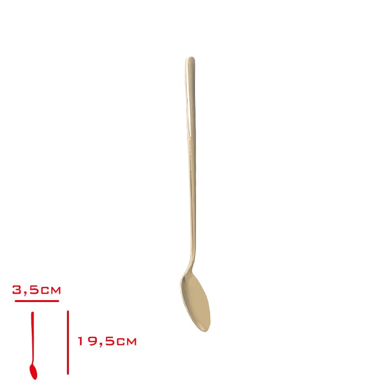 Evmoni Kokteyl Kaşığı 22 cm Altın - Görsel 1