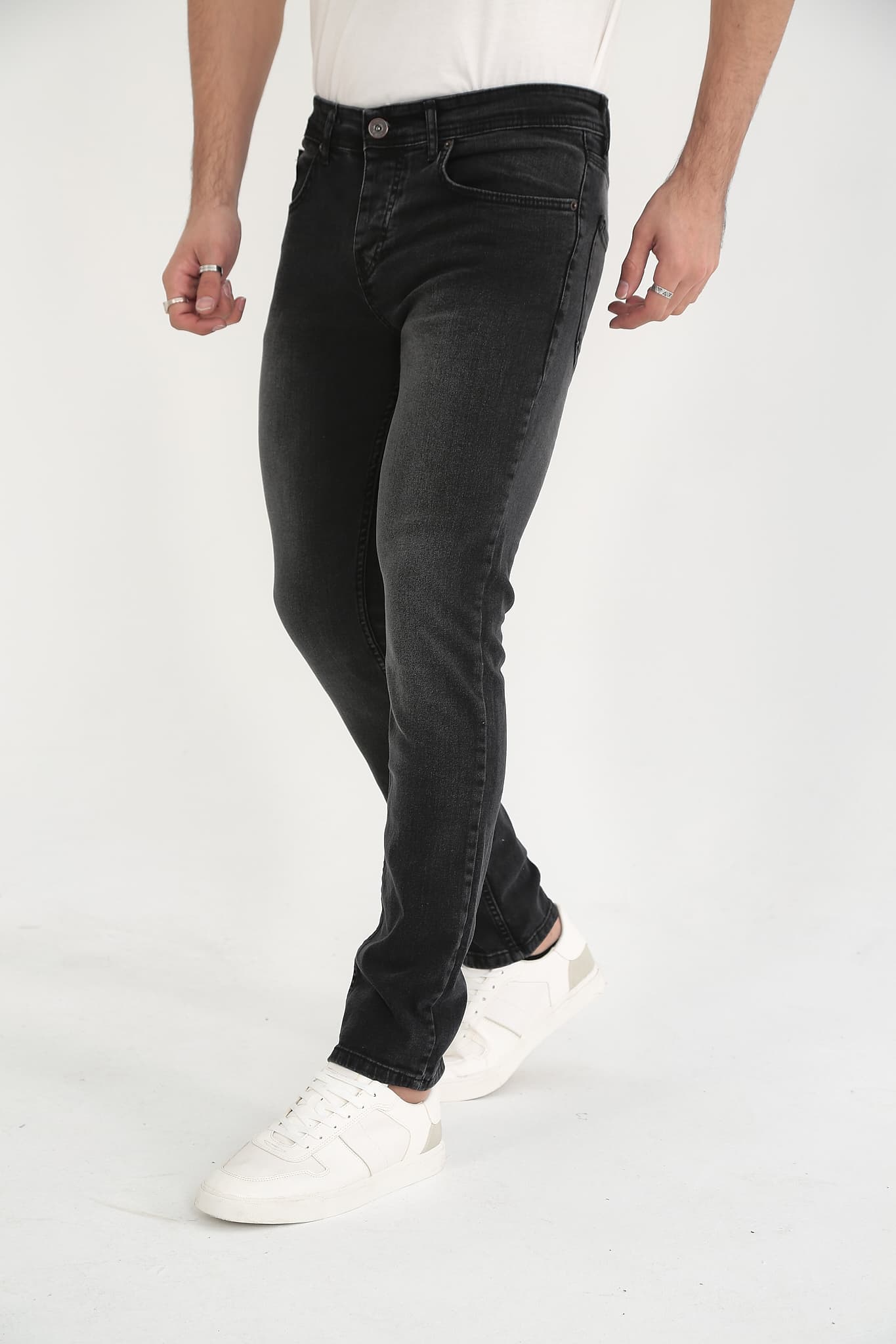 D'Vision Erkek Jean Siyah Taşlamalı M-5220-82 - Görsel 1