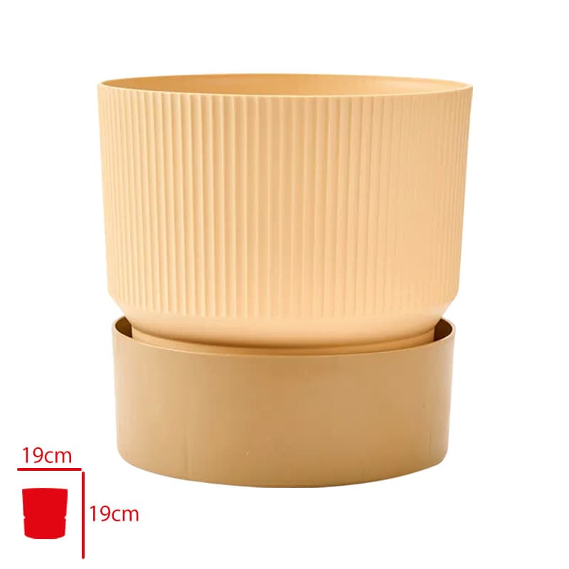 Poliwork Ixora Dakota Saksı 19 cm Sarı - Görsel 1