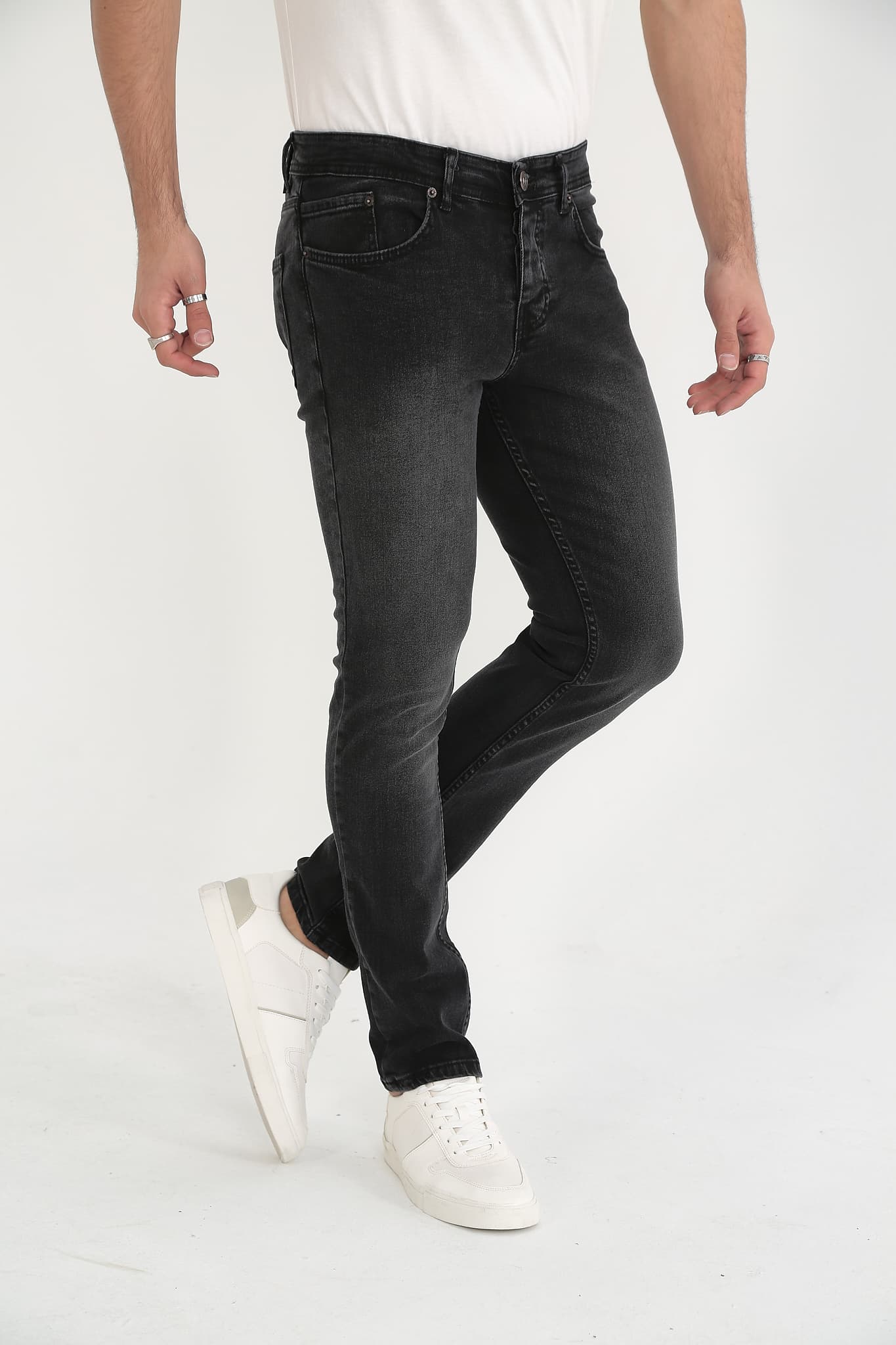 D'Vision Erkek Jean Siyah Taşlamalı M-5220-82 - Görsel 2