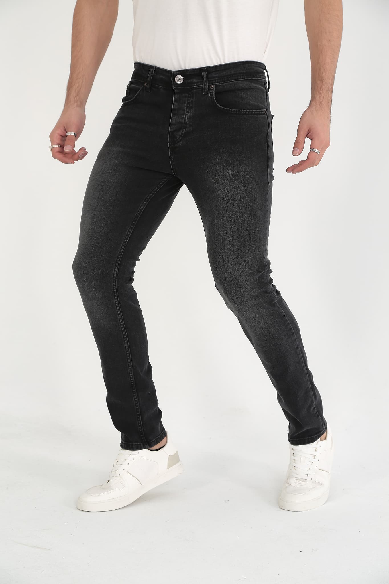 D'Vision Erkek Jean Siyah Taşlamalı M-5220-82 - Görsel 3