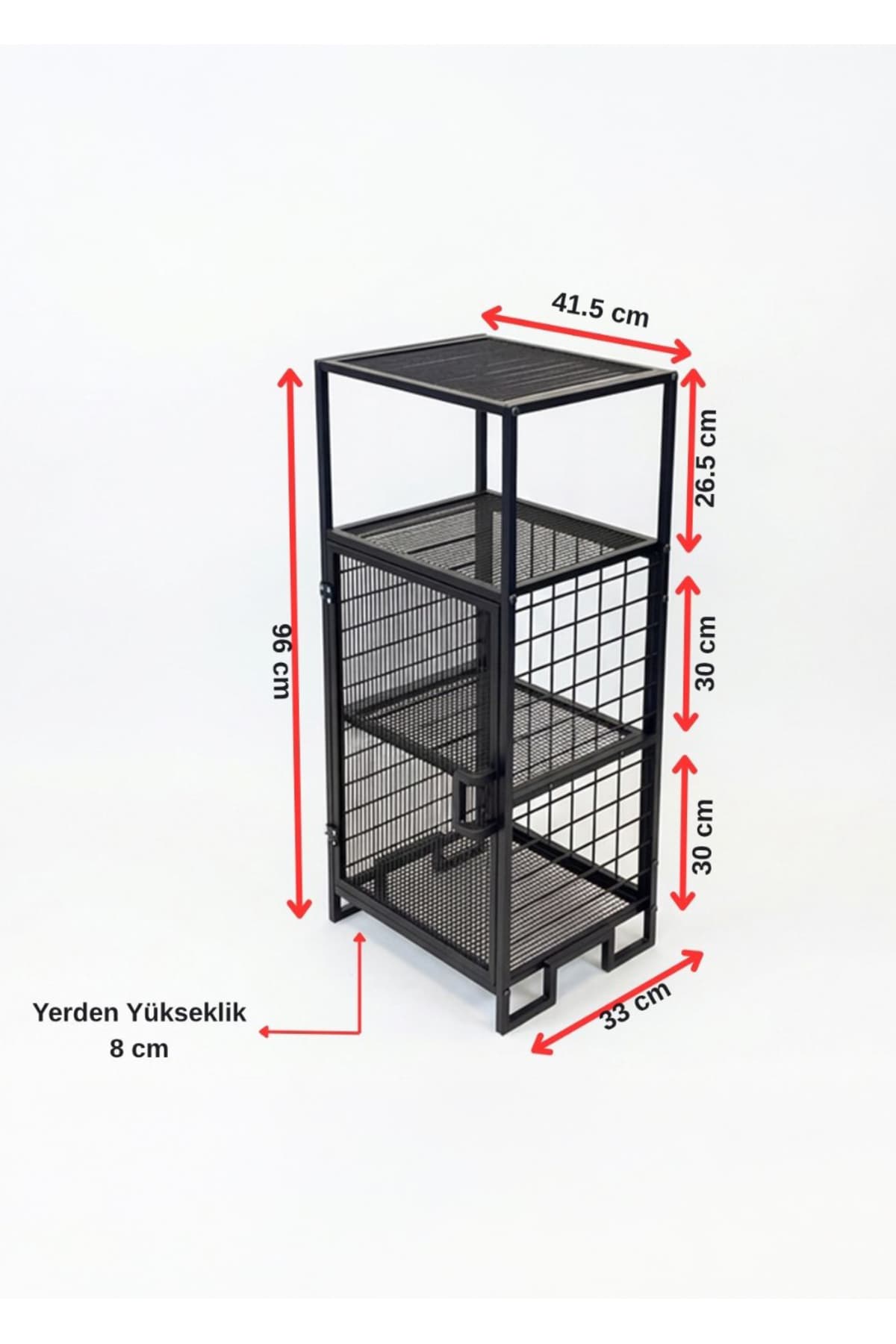 Kapaklı ve Raflı Metal Çok Amaçlı Dolap Banyo Mutfak Balkon Ofis Düzenleyici - Görsel 1