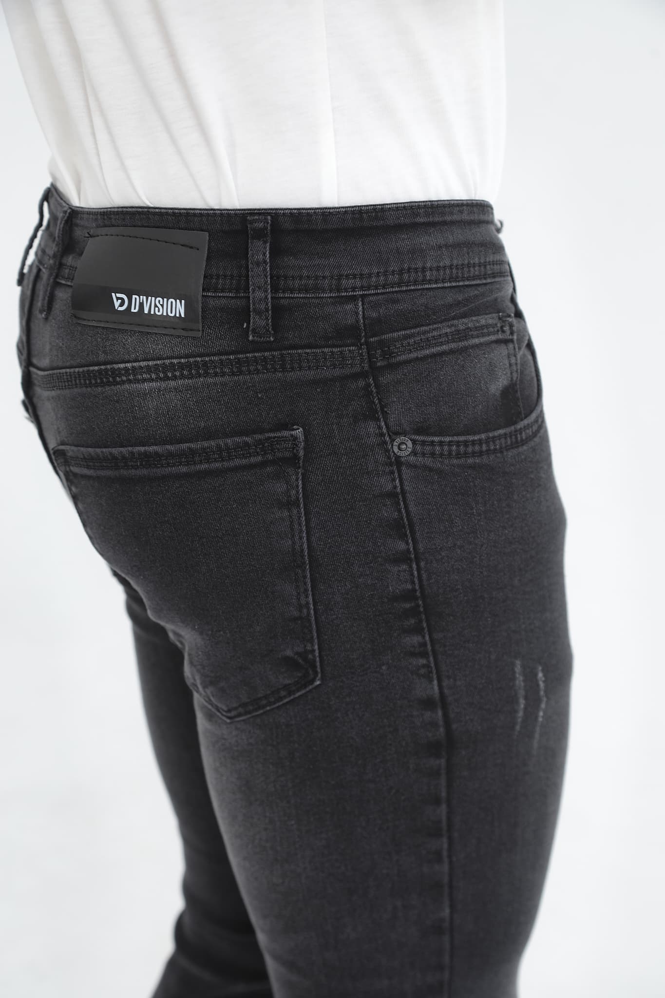 D'Vision Slim Fit Erkek Kot Pantolon Siyah Taşlamalı Jean G5220273 - Görsel 4