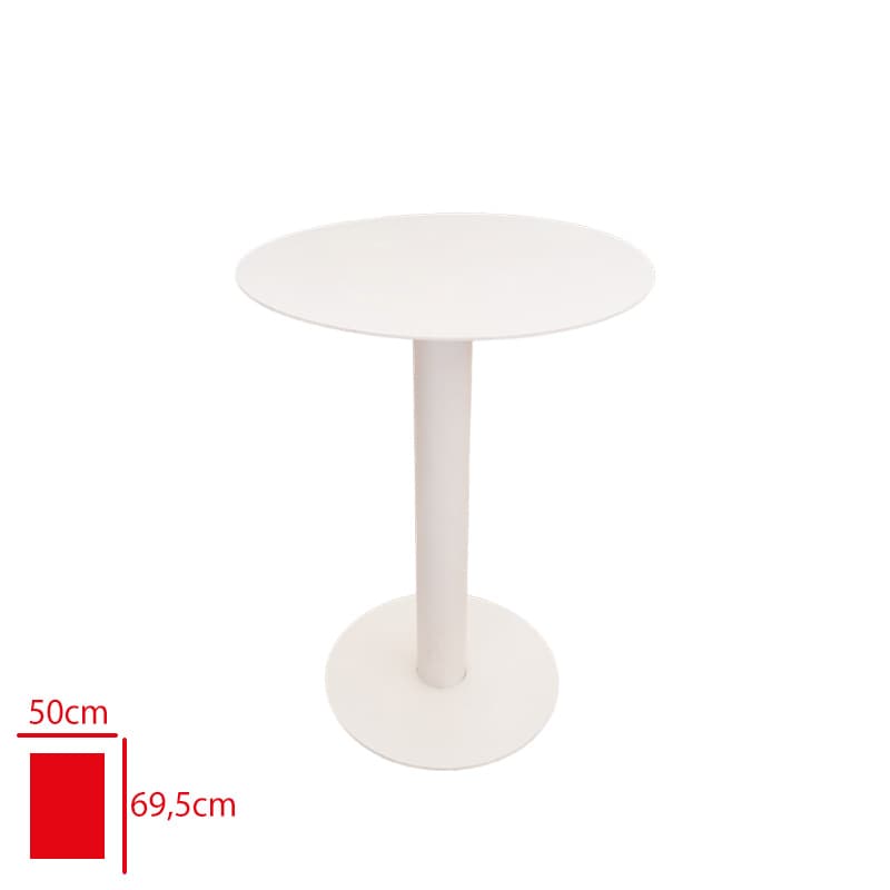 50 cm Beyaz Yuvarlak Masa - Görsel 1