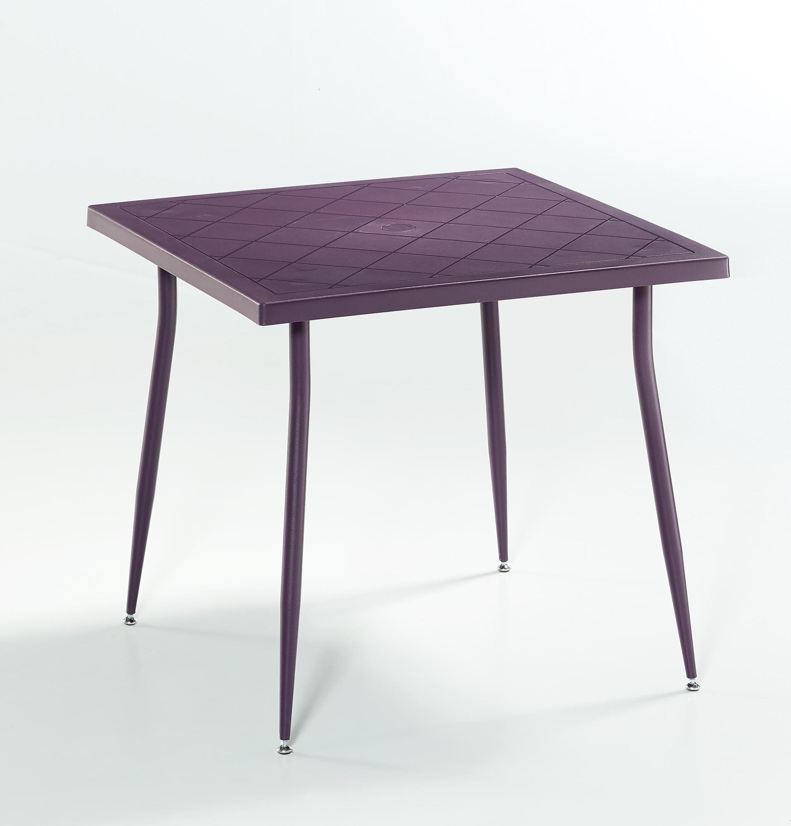 90x90 cm Camlı Ahşap Görünümlü Masa - Görsel 1