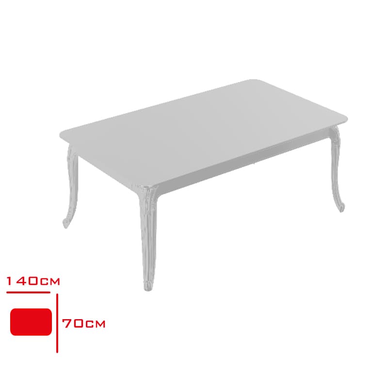Floria PP Beyaz Masa 80x140 cm - Görsel 1