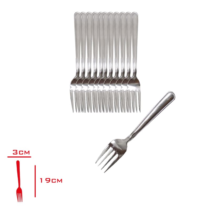 Ece Yemek Çatalı 12'li 1,5 mm 430 Paslanmaz Çelik - Görsel 1