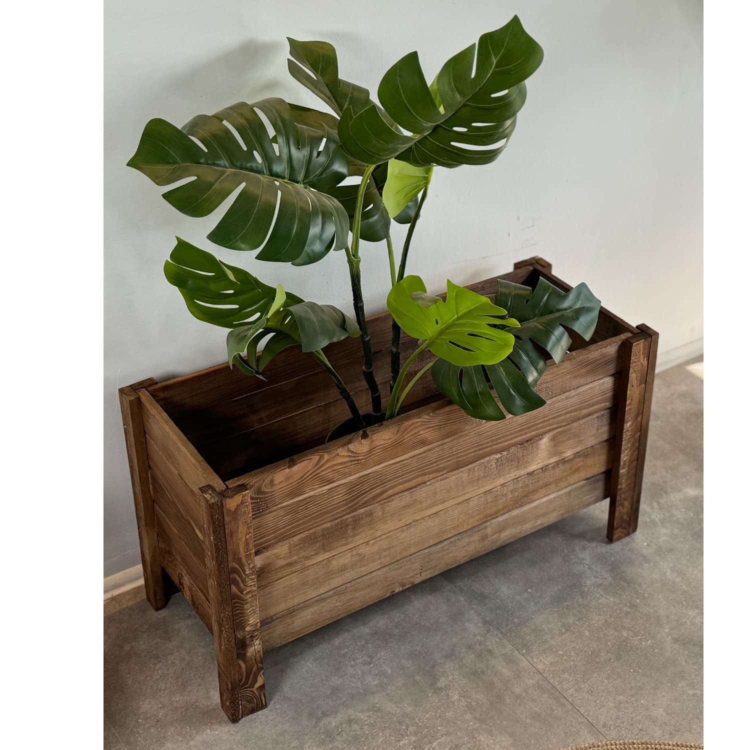 Ahşap Saksı Dış Mekan Bahçe Çiçeklik 2006 - Görsel 1