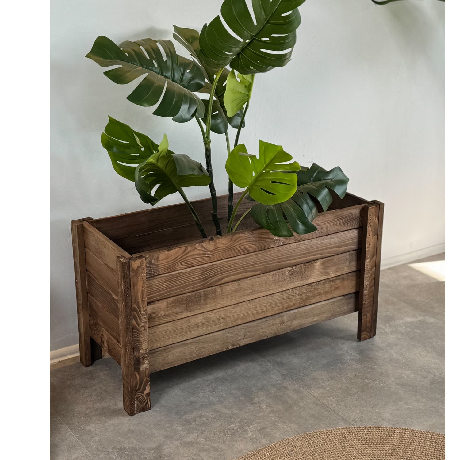 Ahşap Saksı Dış Mekan Bahçe Çiçeklik 2006 - Görsel 2