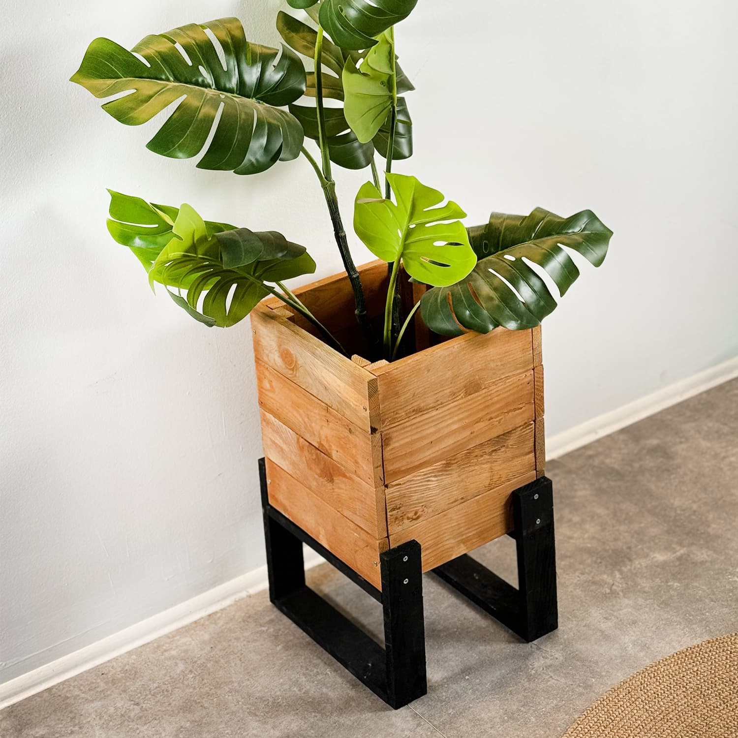 Ahşap Saksı Dış Mekan Bahçe Çiçeklik 2008 - Görsel 1