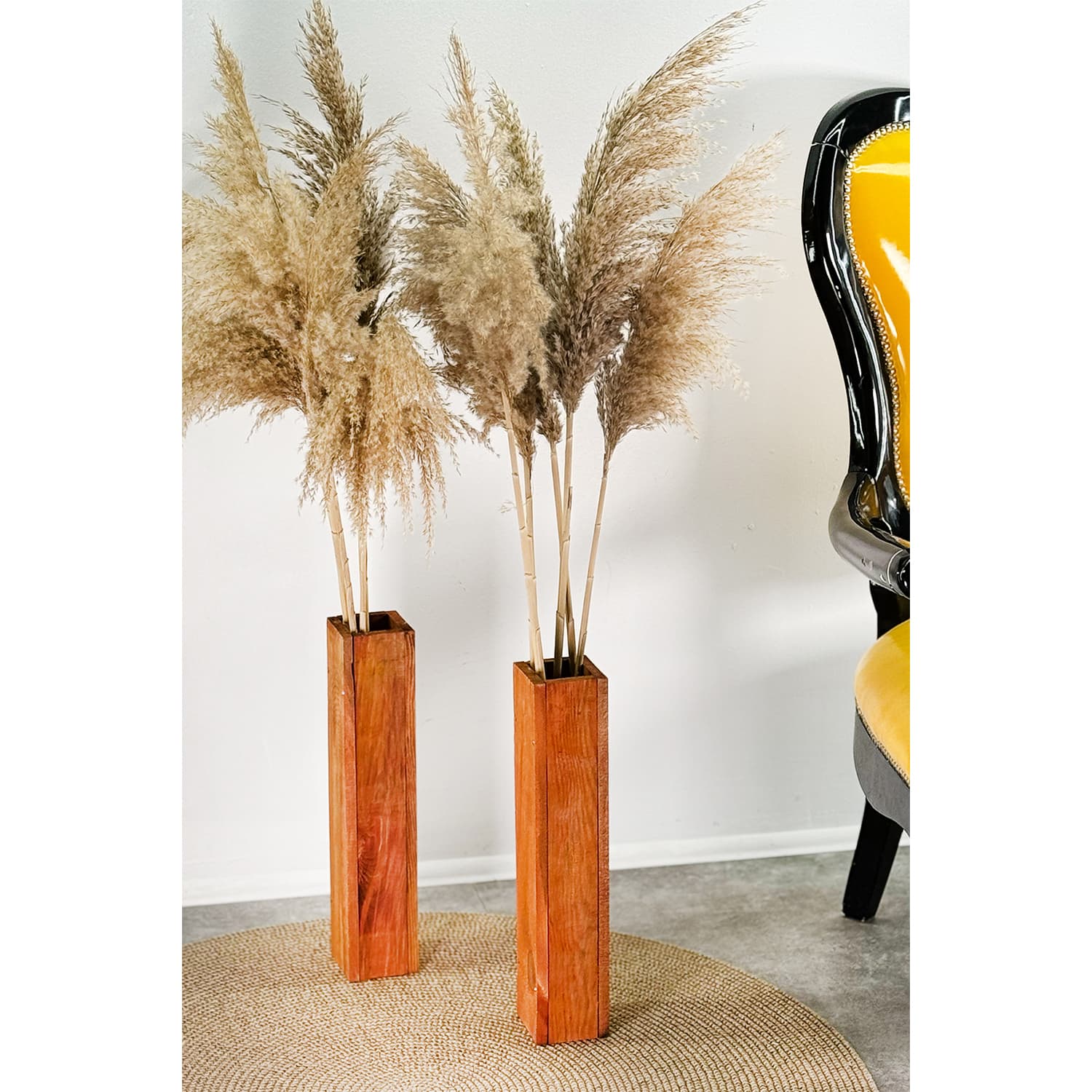 Ahşap Dekoratif Vazo Çiçek Saksı 2070 - Görsel 1