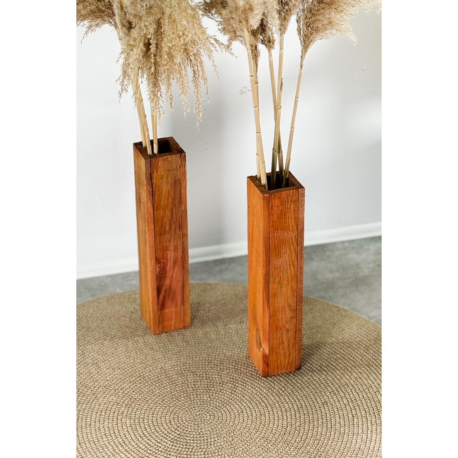 Ahşap Dekoratif Vazo Çiçek Saksı 2070 - Görsel 2