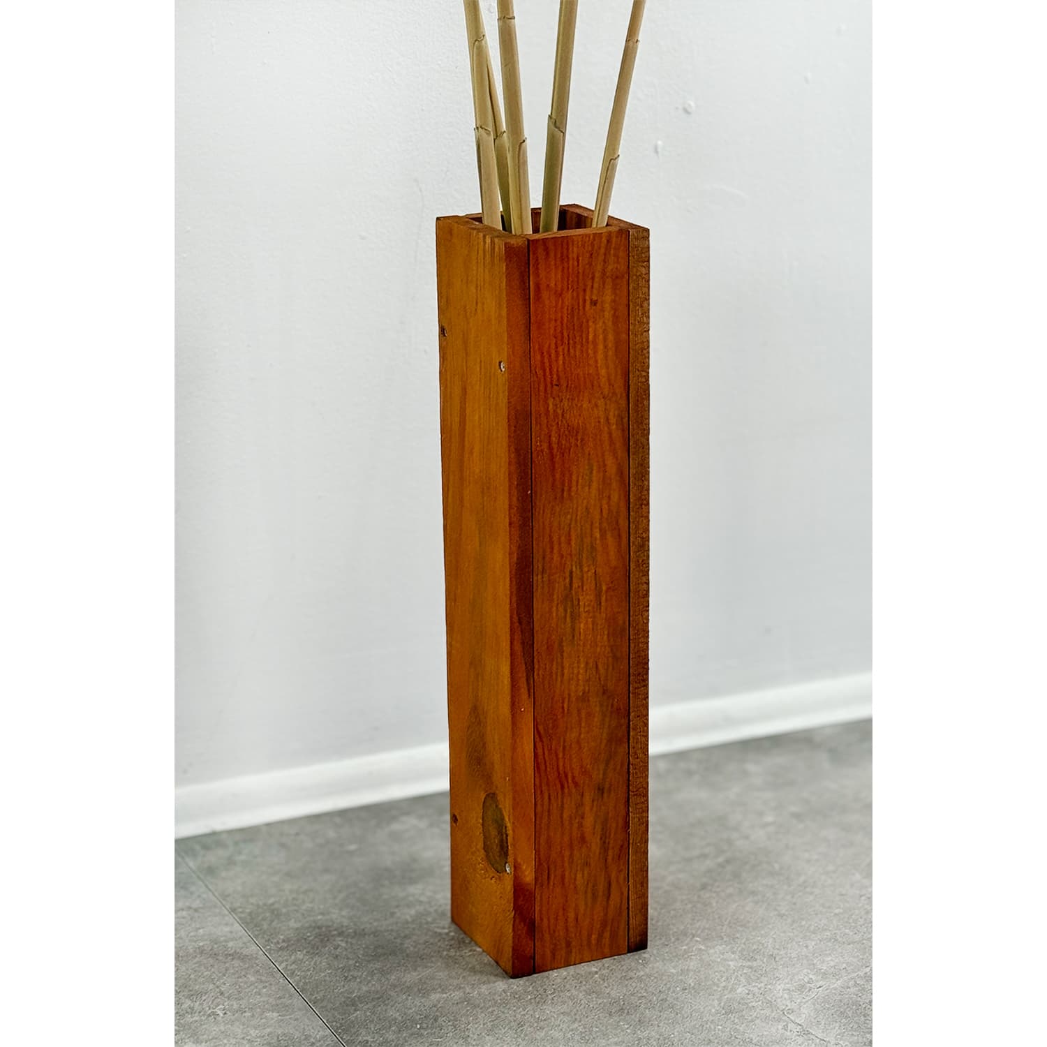 Ahşap Dekoratif Vazo Çiçek Saksı 2070 - Görsel 3