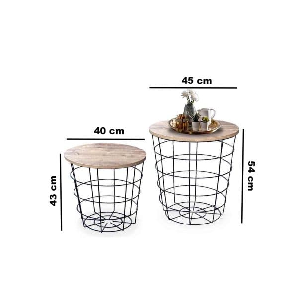 Sepet Sehpa 2li Zigon Orta Sehpa 5075