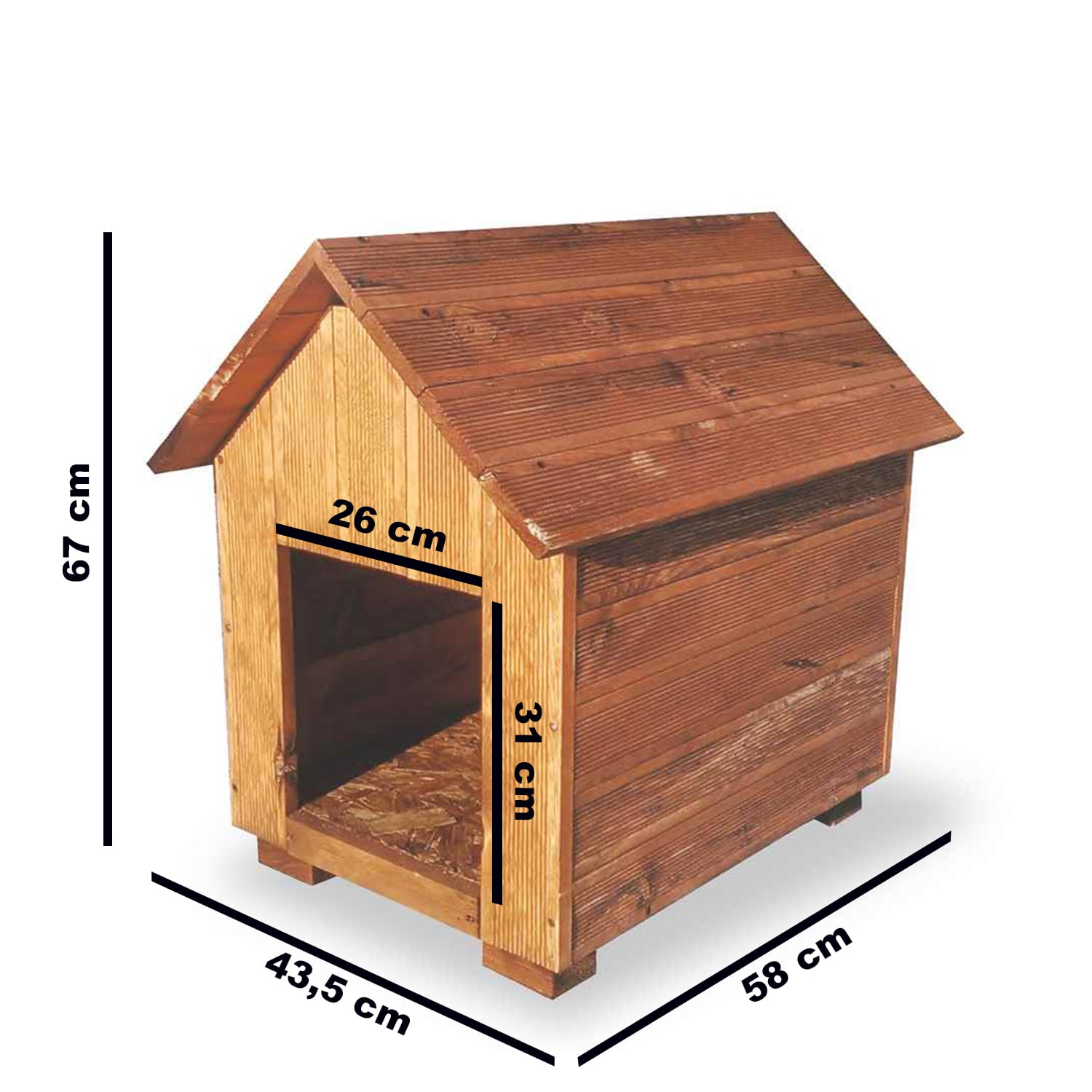 Ahşap Kedi Köpek Kulübesi Pati Evi Yuvası-4