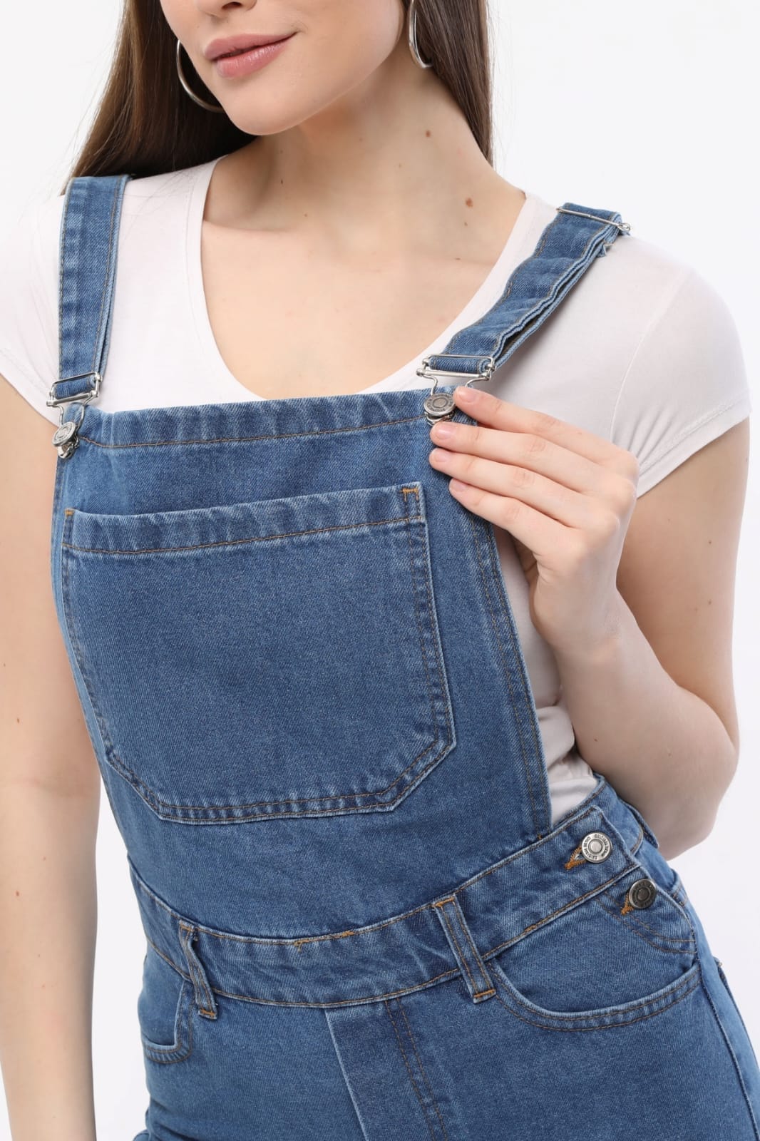 Vovikon KN Mavi Denim Boyfriend Bahçevan Tulum-7