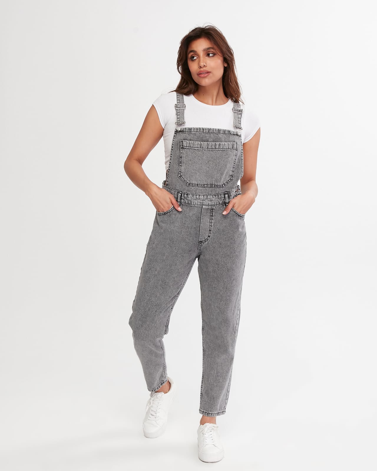 Vovikon KN Kar Siyah Denim Boyfriend Bahçevan Tulum-1