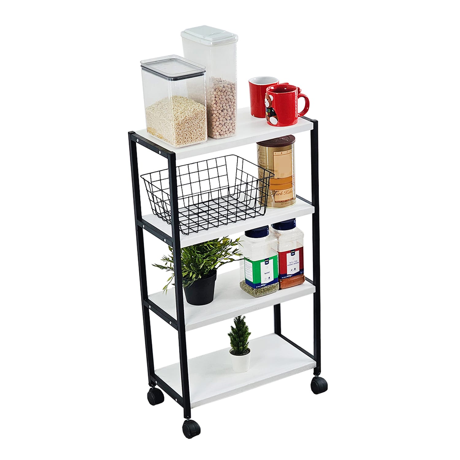 Tekerlekli Raflı Mutfak Dolabı 5410-3
