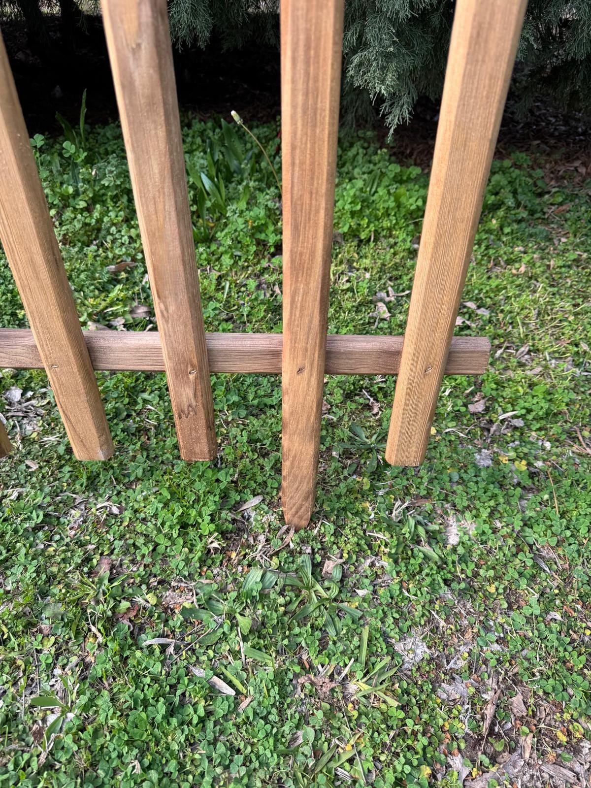Ahşap Bahçe Çiti 100 cm Dekoratif Çit-4