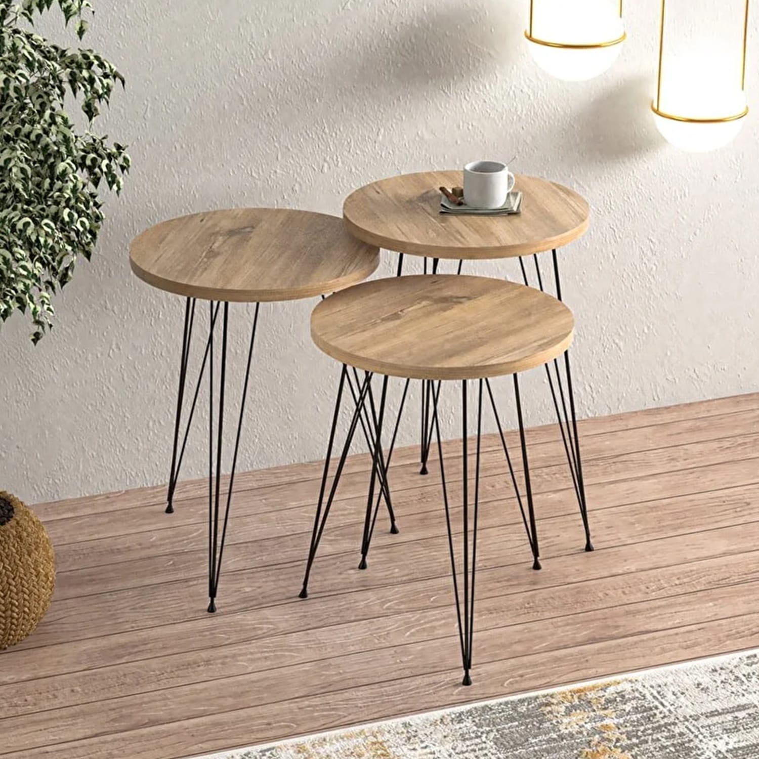 Dekoratif Zigon Sehpa 3lü 5425-1
