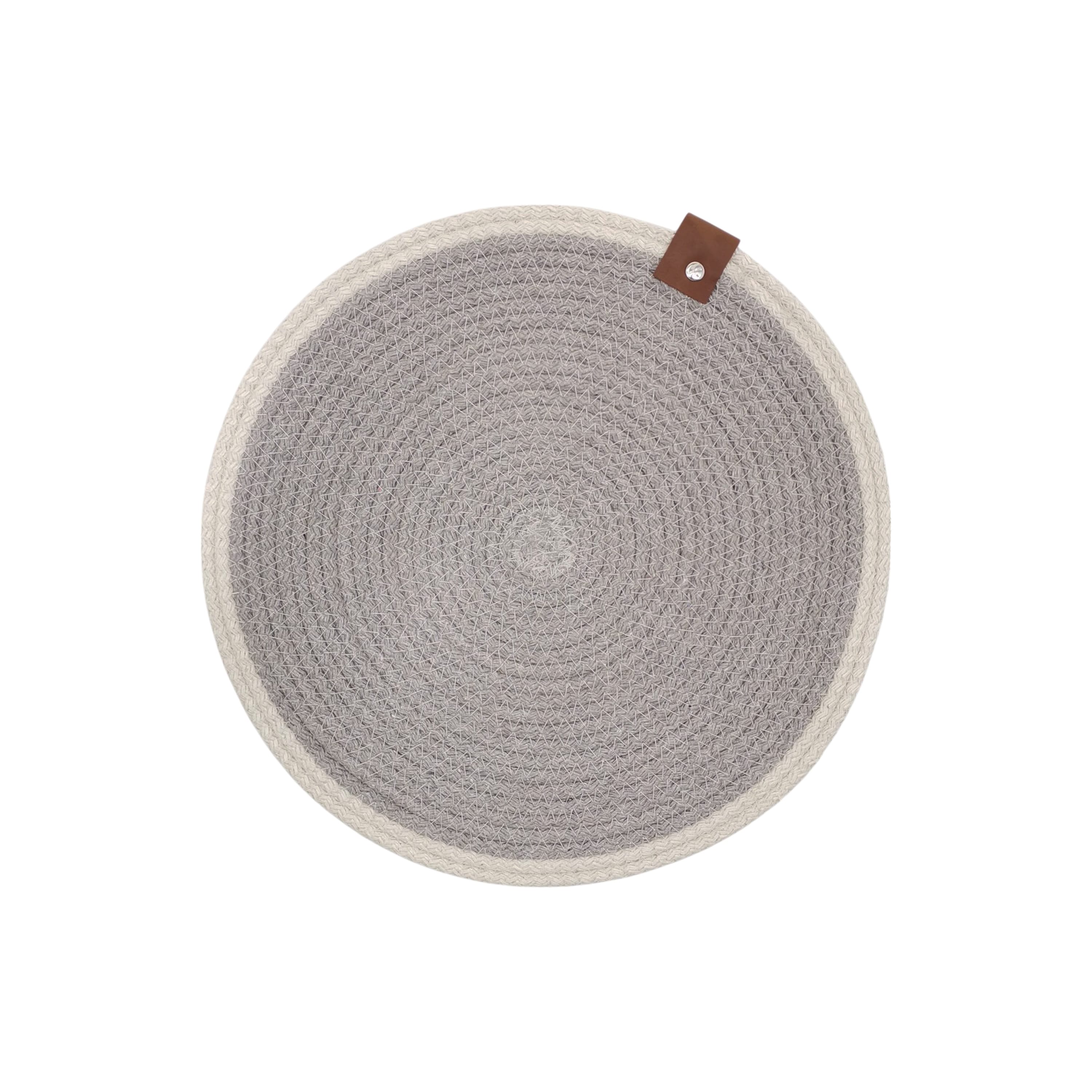 Yuvarlak Koyu Bej Amerikan Servis Yemek Masası Supla 32x32 cm-3