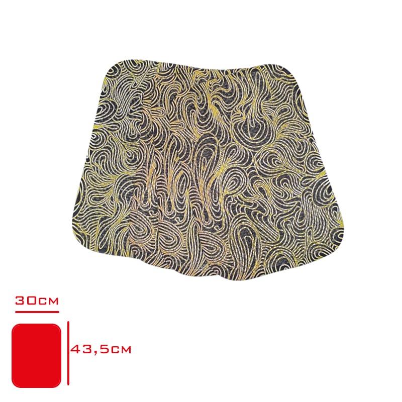 Dikdörtgen 4lü Desenli Amerikan Servis Supla Seti 30x43 CM-4