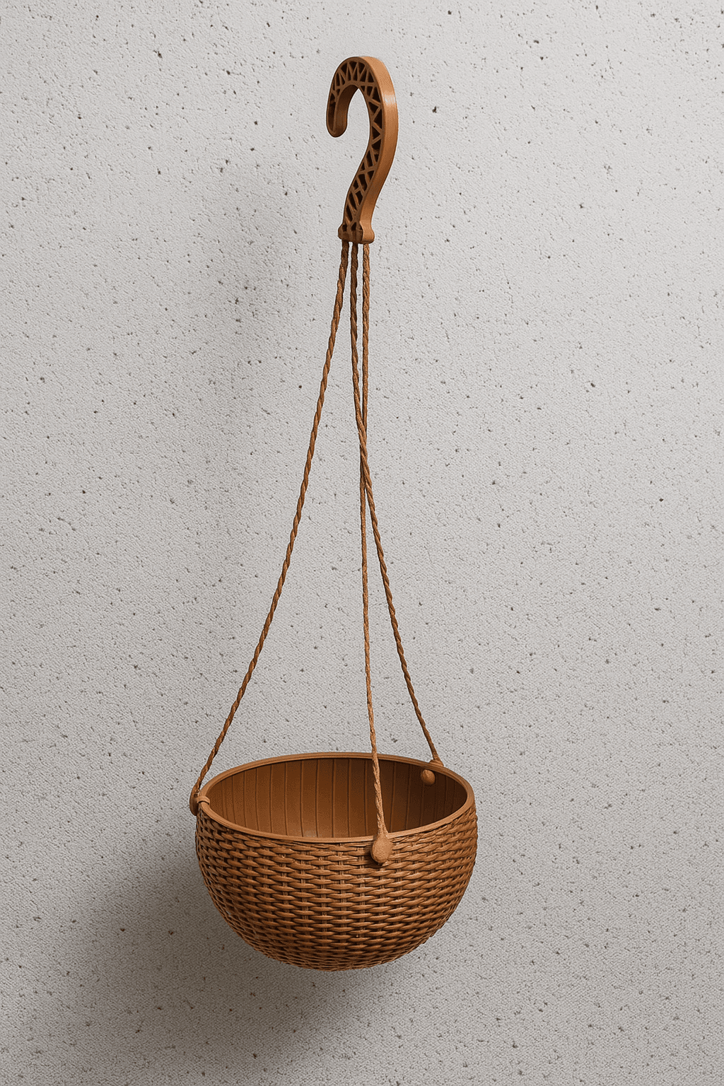 Vovikon Rattan Makrome Naturel Küçük Boy Askılı Saksı-2