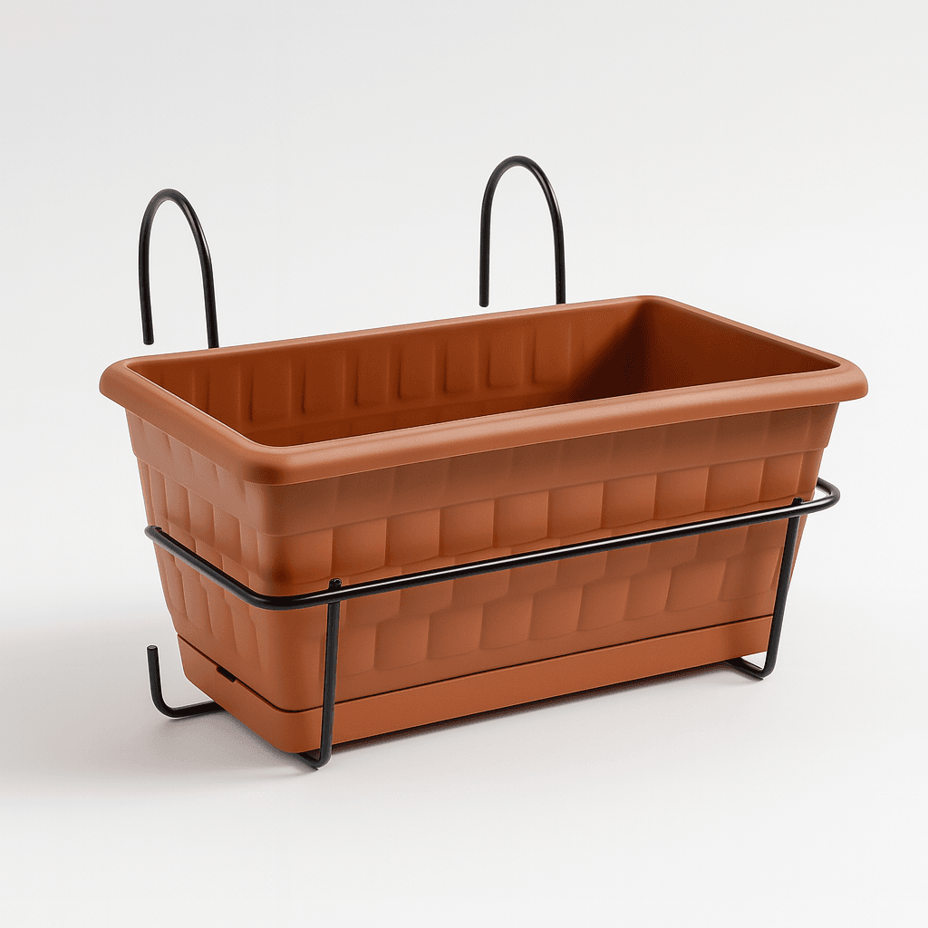 Demir Askılı 6 Litre Balkon Saksı-1