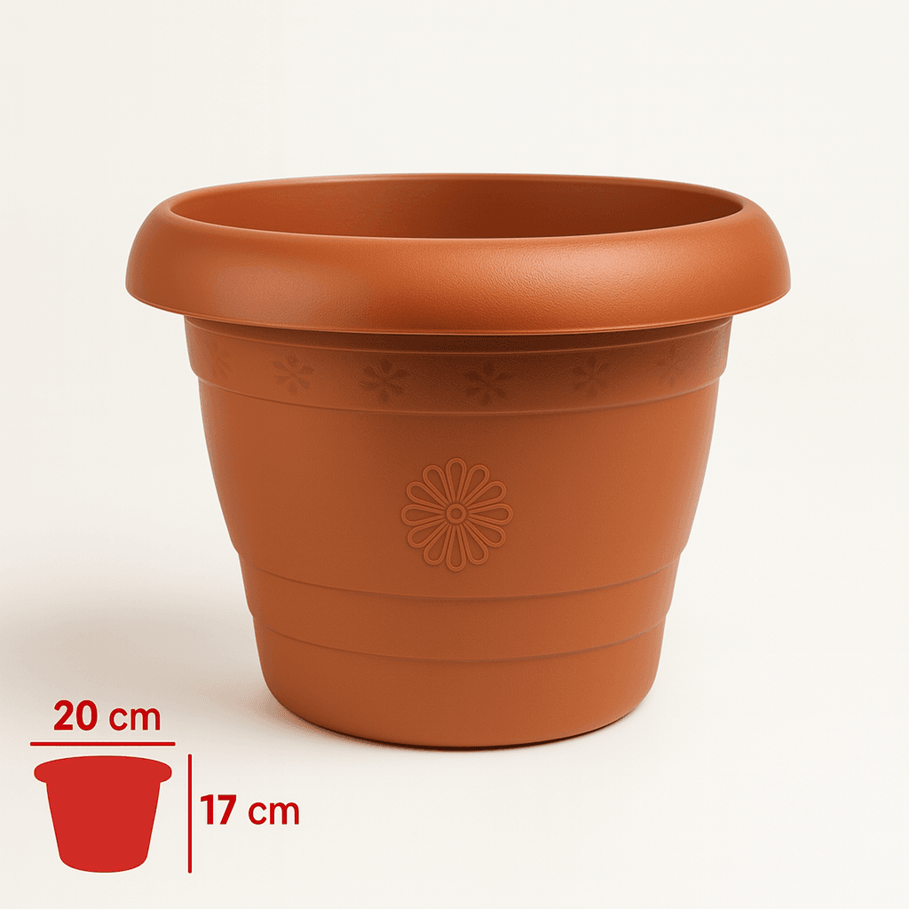Vovikon Antik 2,5 Litre 3 Adet Küçük Boy Saksı-1