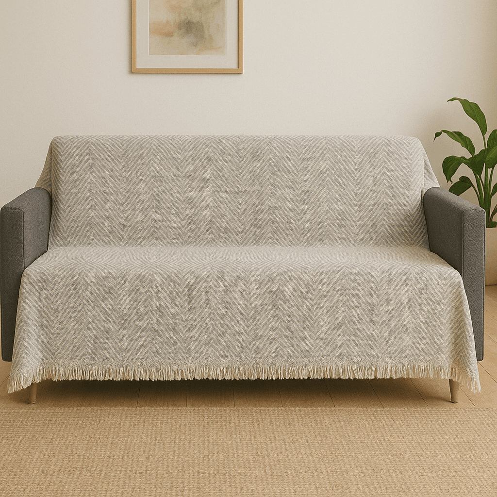 Saçaklı 2 Adet Koltuk Örtüsü 170 x 210 cm-1