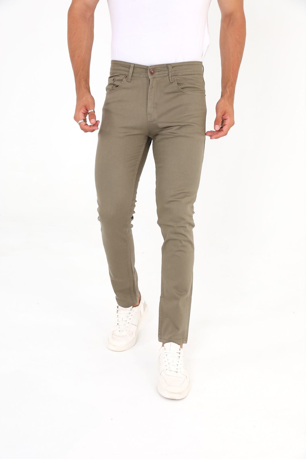 D'Vision Yeşil Erkek Kot Pantolon Slim Fit-2