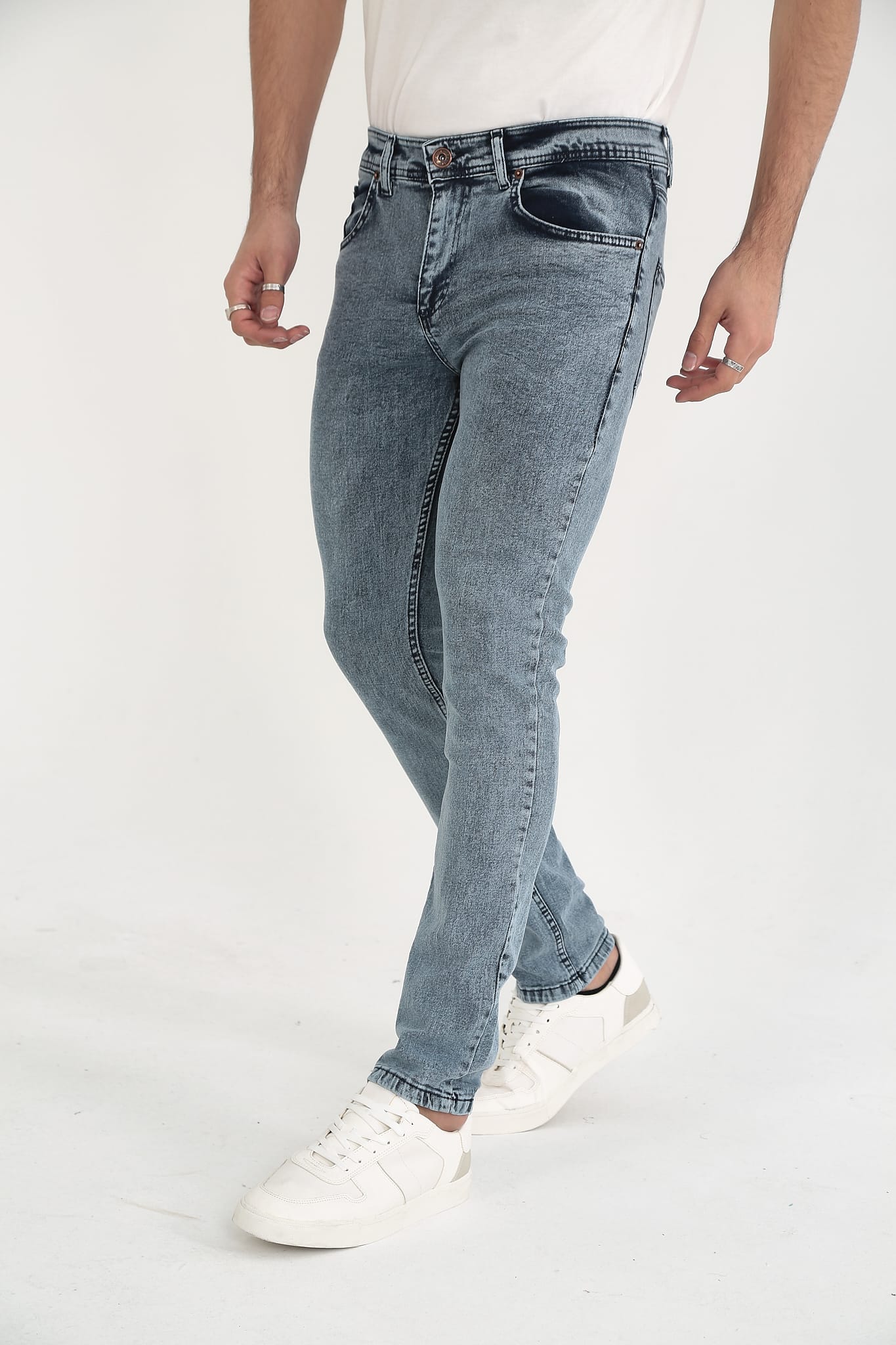 D'Vision Mavi Erkek Kot Pantolon Slim Fit-2