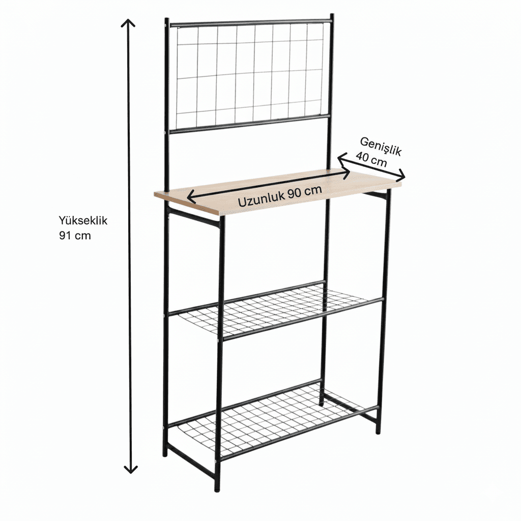 Mutfak Bangosu Fırın Rafı Çok Amaçlı Dolap-4