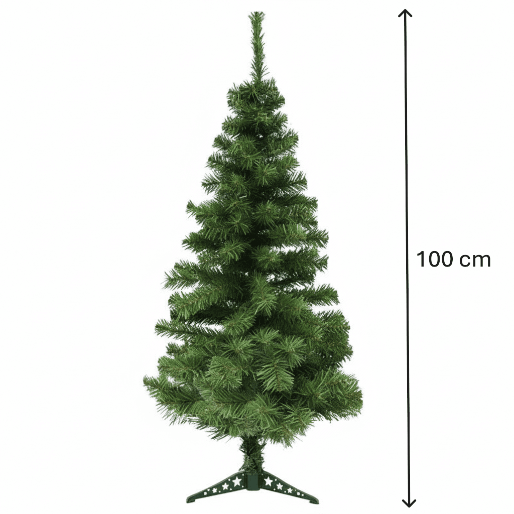 Yılbaşı Ağacı 100 cm Süsleme Seti Kar Spreyi Hediyeli-2