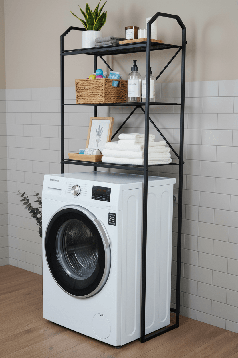 Çamaşır Makinesi Üstü Çok Amaçlı Raf Banyo Mutfak Düzenleyici-3