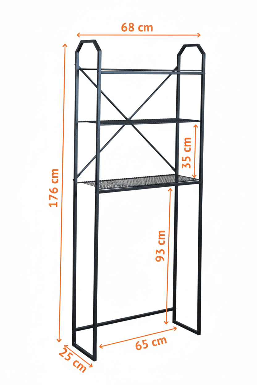 Çamaşır Makinesi Üstü Çok Amaçlı Raf Banyo Mutfak Düzenleyici-7