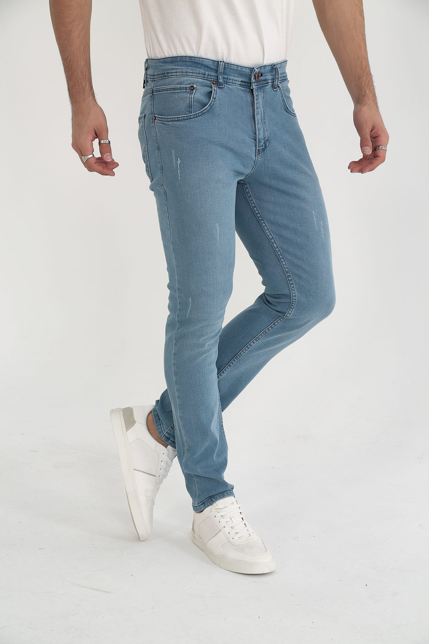 D'Vision Erkek Kot Pantolon Mavi Slim jean M-5220-267-2