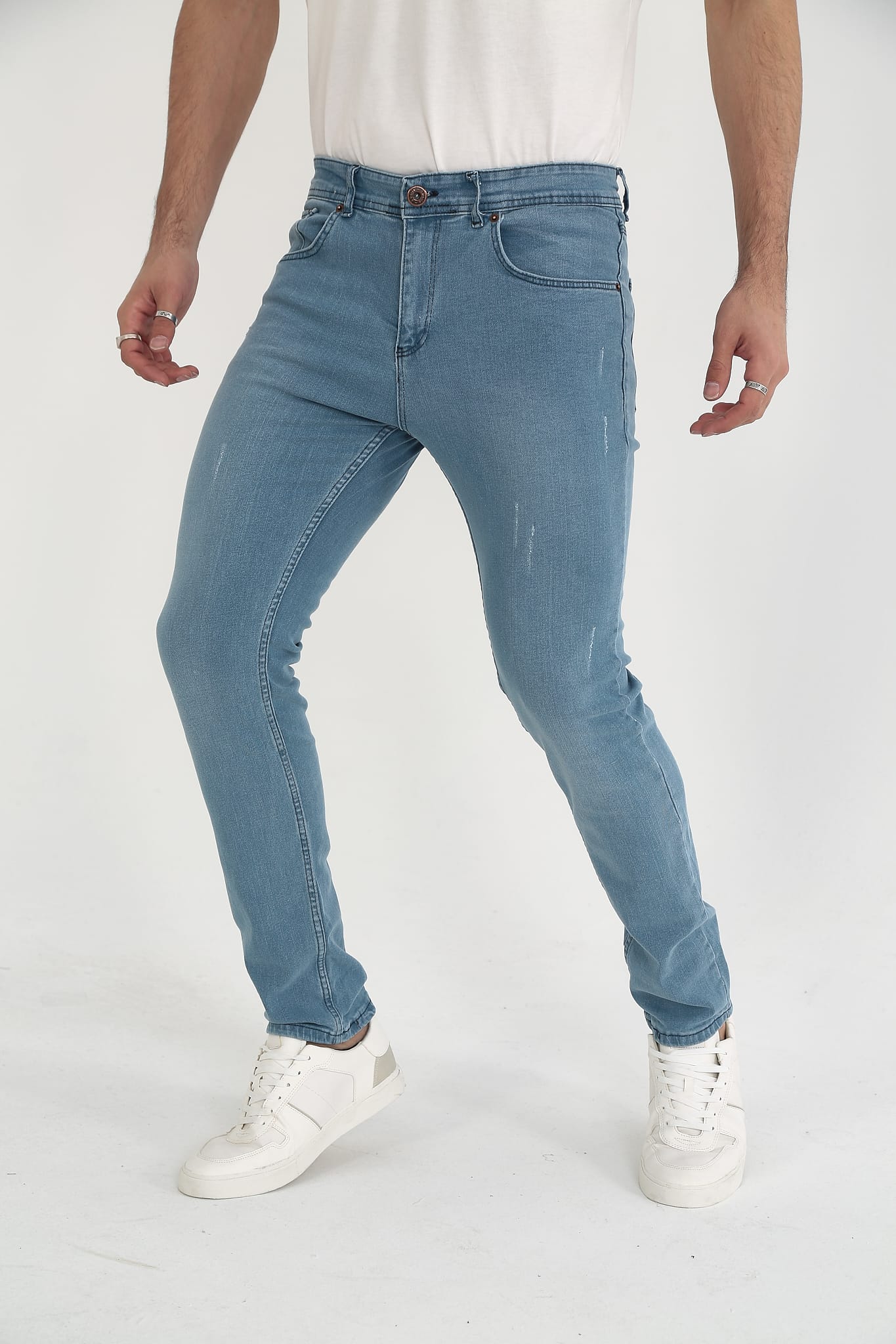 D'Vision Erkek Kot Pantolon Mavi Slim jean M-5220-267-3