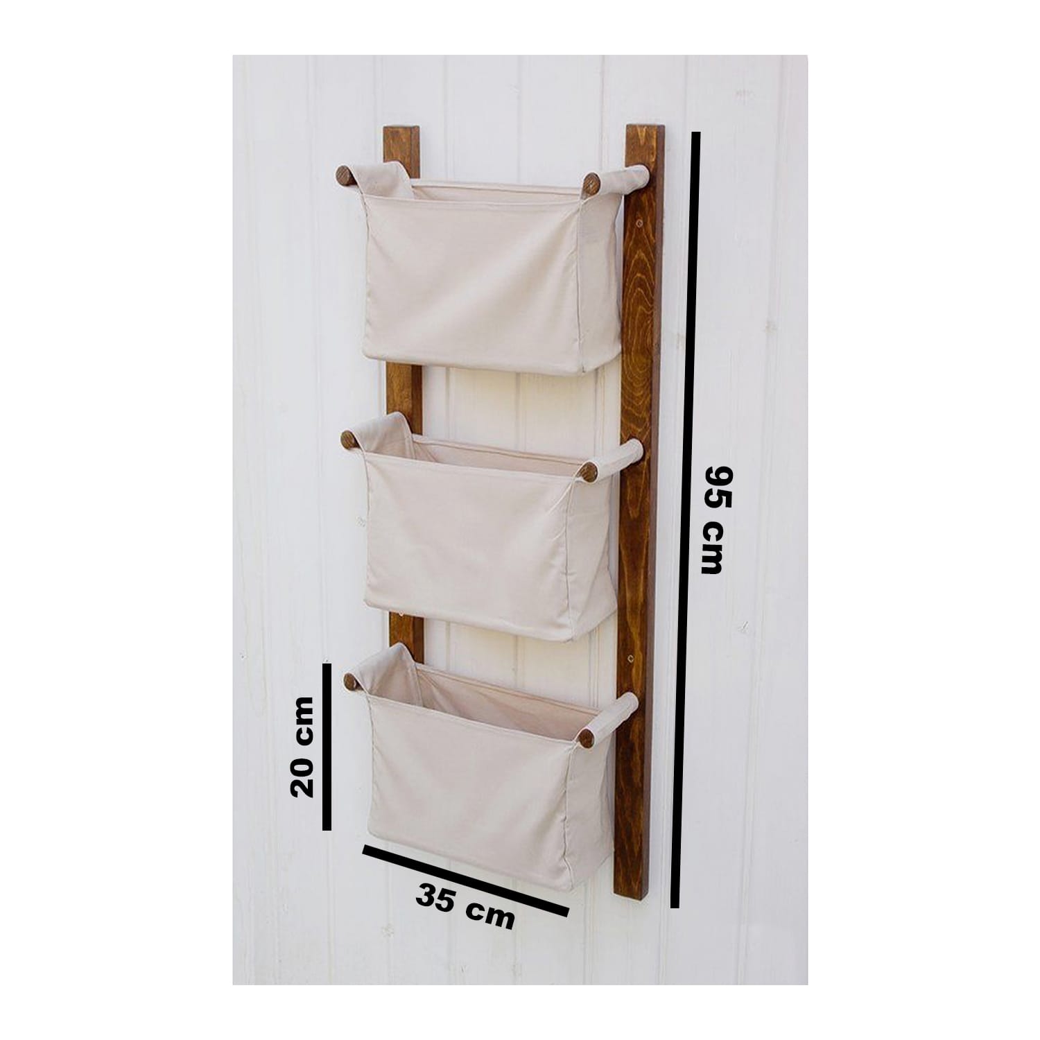 Banyo Askılıklı 3lü Sepet Düzenleyici 3011-3